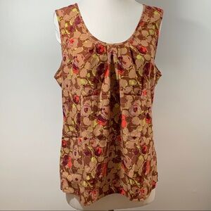 Gap Floral Scoop Neck Sleeveless Top Size M